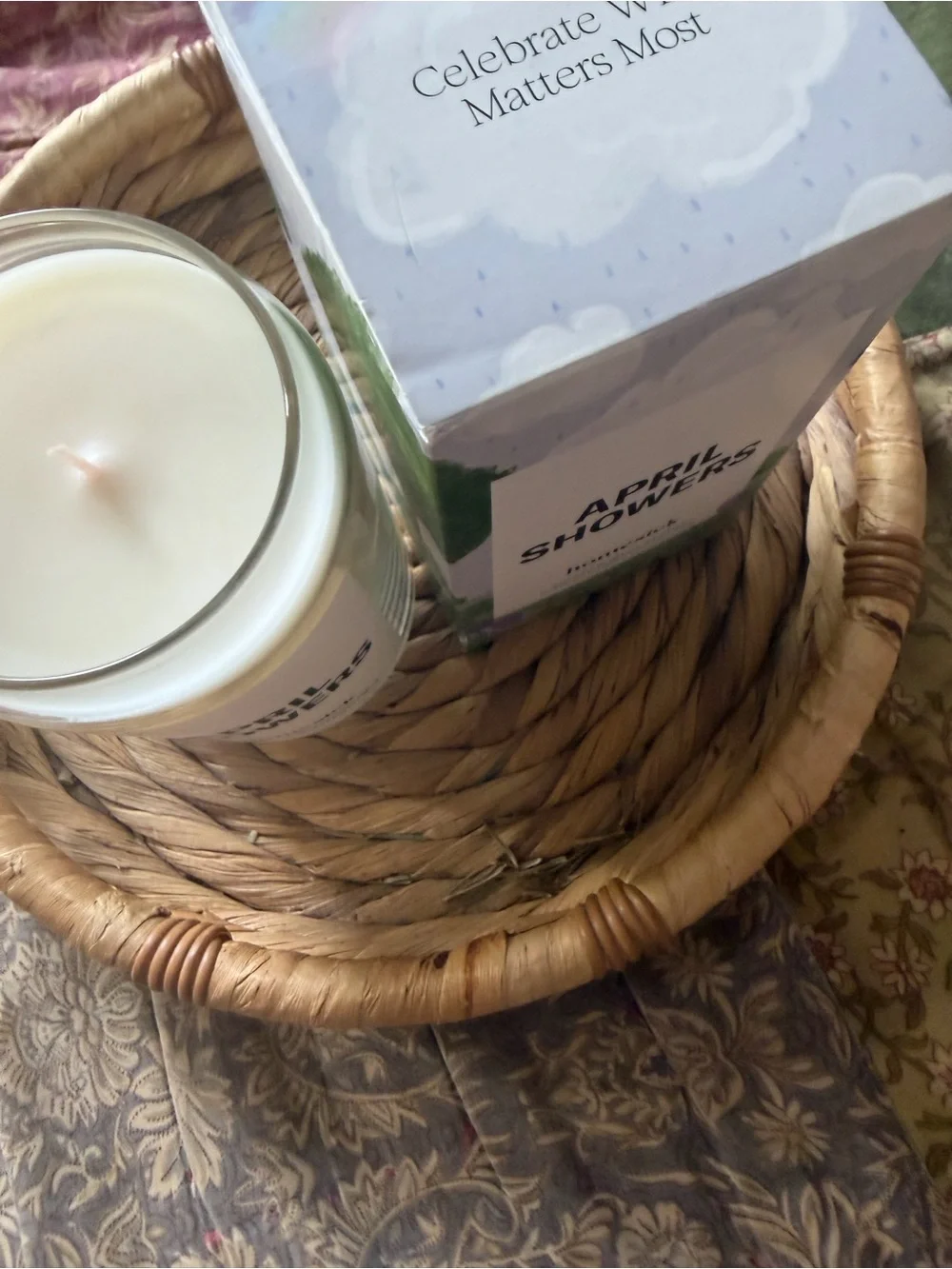 Homesick Candles “April Showers” Scented Candle RARE SCENT New in Box